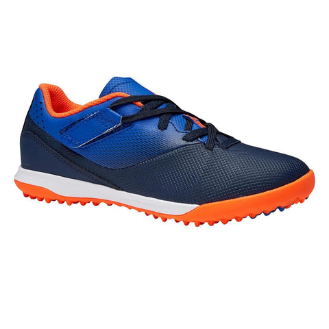





حذاء كرة قدم للملاعب الصلبة  للأطفال Agility 500 بشريط لاصق للرباط - أزرق / كحلي