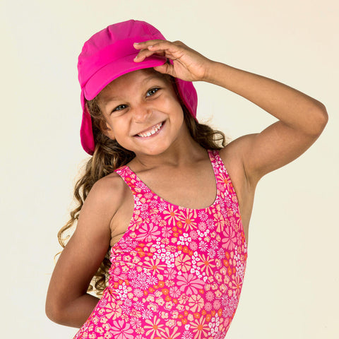 





قبعة سباحة للأطفال للحماية من الأشعة فوق البنفسجية - زهري