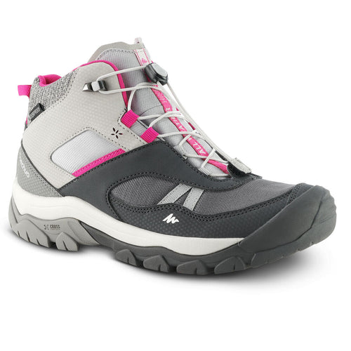 





حذاء المشي كروس روك للأطفال متوسط الطول والمقاوم للماء برباط - مقاس 3-5 - رمادي