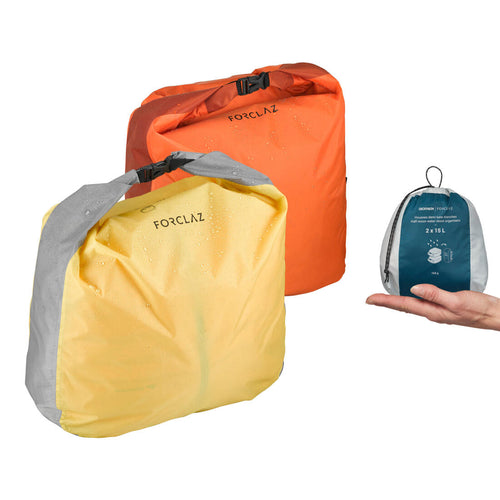 





حقيبة تخزين مضادة للماء للتخييم والرحلات - حقيبتين - 2 × 15 لتر